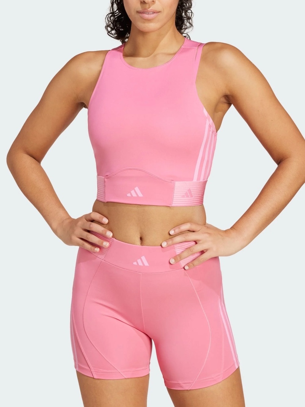 adidas HYPERGLAM TANK - Top - pink fusion bliss pink Large